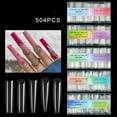 thumbnail image 2 of 504Pcs Long Full Covers Tips Soft Gels Tips Acrylic Nails Tips Clear Nails Tips False Nails for Women, 2 of 9