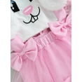 thumbnail image 6 of Arvbitana Baby Girls Cute Fly Sleeve Romper Dress Square Neck Cartoon Bunny Pattern Tulle Patchwork Bodysuit 6M 12M 18M 24M Infant Toddler Casual Easter Clothes, 6 of 8