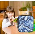 thumbnail image 6 of Haosy Blue Black White Marble Reusable Lunch Box Men/Women Insulated Lunch Bag for School Picnic Travel, 6 of 6