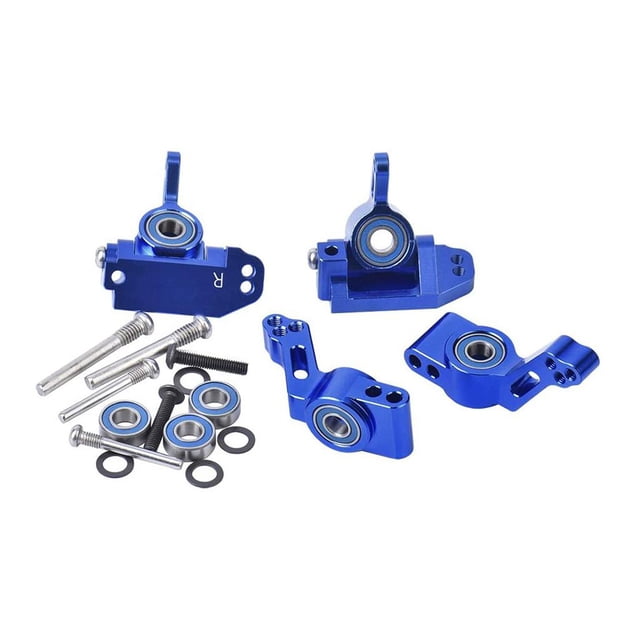 Bloques de dirección (L/R) del eje trasero de metal para 1/10 Slash 2WD Parts Azul perfke Portadores del eje trasero del talón