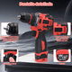 thumbnail image 4 of " Kit De Sin Escobillas Atornillador De Impacto Y Taladro Malubero, Color Negro rojo ", 4 of 5