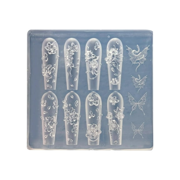 Jesscasday Nail Designing Tool Rose Shape Silicone Handmade Mold for Manicure Creation