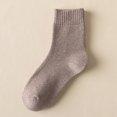 thumbnail image 2 of OOOUM Thick Crew Socks For Women Warm Knit Mid Calf Socks Vintage Winner Ankle Socks Brown, 2 of 3
