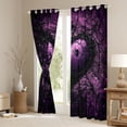 thumbnail image 3 of Homewish Chic Floral Rose Black Out Curtains For Teens Adults,Purple Love Heart Curtains Pack of 2 (42x63 Each),Gothic Spider Web Bedroom Curtains,Exotic Style Bedroom Decor, 3 of 6