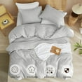 thumbnail image 3 of PHF Waffle Duvet Cover Set Queen Size, 3 Pieces Soft Breathable Bedding Comforter Cover for All Seasons, Waffle Textured Duvet Cover with 2 Pillow Shams Bedding Collection, 90"x90", Light Grey, 3 of 6
