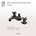 thumbnail image 6 of Water Creation 3" Cross Handles Solid Brass Faucet in Brown/Bronze, 6 of 7