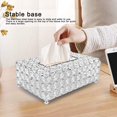 thumbnail image 2 of Crystal Cover Rectangular - Decorative Tissue Dispenser Holder Napkin Holder for Kitchen Bathroom Car, 8.9x5.3X 3.1inch, 2 of 8