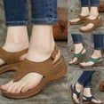 thumbnail image 3 of Mepaouo Orthopedic Sandals for Women Wide Width Arch Support Dressy Flip Flop Walking Shoes Size 7, 3 of 4