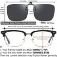 thumbnail image 4 of Gafas de Sol Clip On CAXMAN con Lentes Polarizadas Gris 60x47mm, 4 of 6