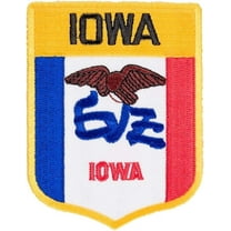 Iowa State Flag Shield Patch, United States of America Patches
