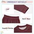 thumbnail image 4 of joogoo Dark Red 2 Piece Long Sleeve Tee and Pants Cotton Pajama Set 4T, 4 of 7
