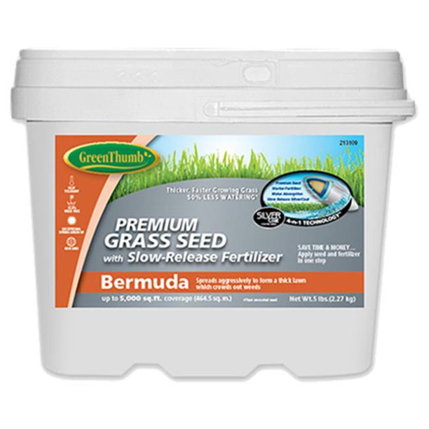 DLF 213109 5 lbs Green Thumb Bermuda Grass Seed