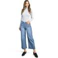 thumbnail image 2 of Wax Jeans Womens Juniors Cropped Wide-Leg Gaucho Jeans (11, Medium Denim), 2 of 4