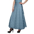 thumbnail image 3 of Moomaya Jupe Longue en Rayonne Imprimée pour Femmes Grande Taille Jupe Maxi à Taille Nouée, 3 of 6
