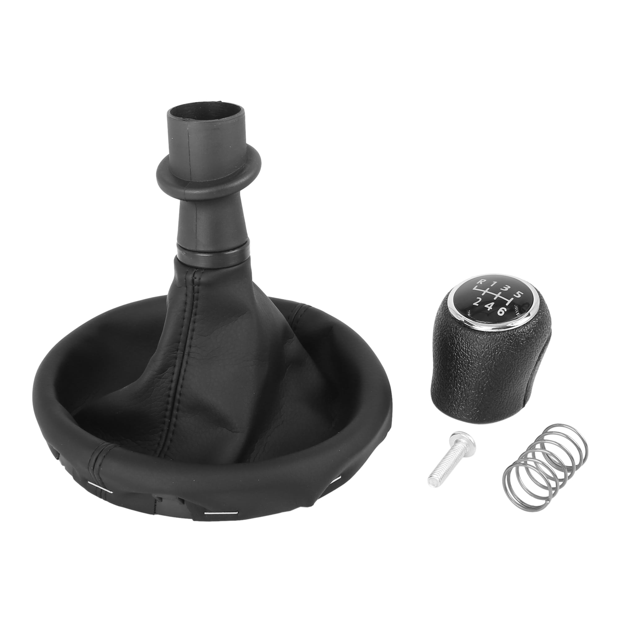 Car Auto 6 Speed Gear Shift Stick Knob Boot Cover Black for VW T5 2003-2011