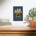 thumbnail image 2 of Lake George, New York, Off the Grid, Tent, Contour Birch Wood Wall Sign (6x9 Rustic Home Decor, Ready to Hang Art), 2 of 5