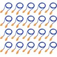 thumbnail image 1 of Tapones para los oídos con cordón de color azul, 20 pares, reutilizables, de silicona, con cuerda, con cancelación de ruido, para dormir y protección auditiva, 1 of 5