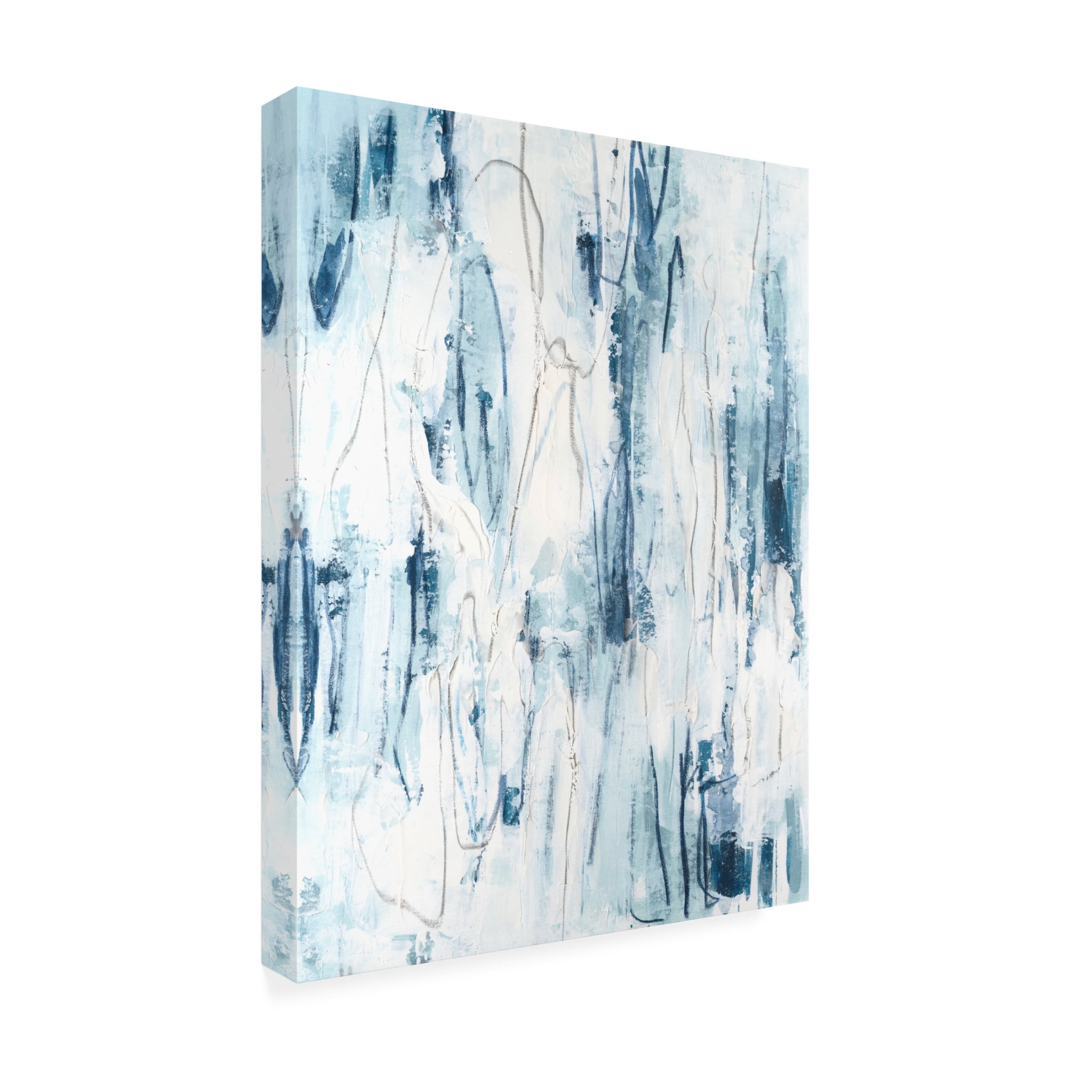 Canvas Wall Art - June Erica Vess 'Sea Silk III' Wall Art for Living Room, Bedroom, or Office Décor by Trademark Fine Art - 14 x 19 Inches