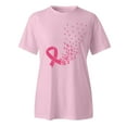 thumbnail image 4 of Cancer Shirt Women Cancer Awareness Pink Ribbon Cancer Support Tshirts Cancer Care Gifts Cancer Survivor Tee Tops (Pink, S), 4 of 4