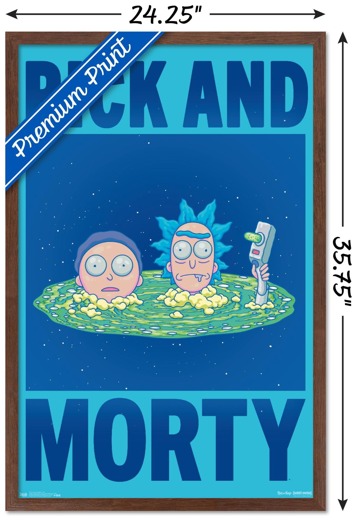 Rick And Morty - Title Wall Poster, 22.375" x 34", Framed