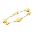 thumbnail image 3 of Ross-Simons Italian 18kt Gold Over Sterling Oval Bead Station Bracelet, Women's, Adult, 3 of 7