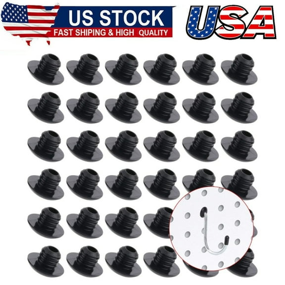 Pegboard Hook Locks, for Stopping Hooks from Falling Off, 120PCS, Black