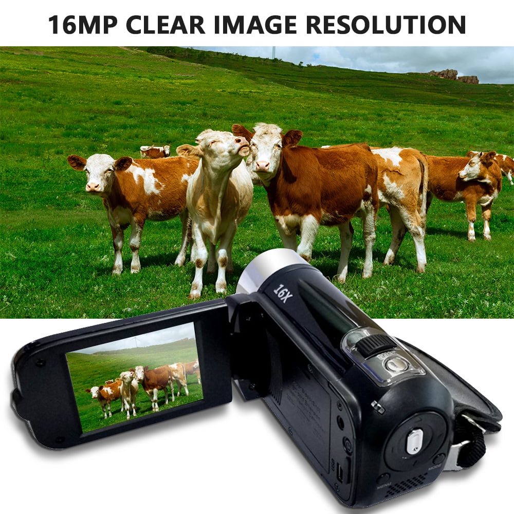 Carevas Portable 1080P High Definition Digital Video DV Camcorder 16MP 2.7 Inch LCD Screen 16X Digital Zoom Built-in Battery