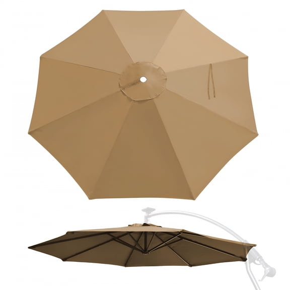 LAMIRO 10ft 8 Ribs Umbrella Canopy Replacement for Cantilever Umbrella,Umbrella Replacement Canopy ONLY,Frame NOT Included