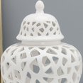 thumbnail image 5 of Advancent 28cm White Ginger Jar Hand Painted Glazed for Arrangement Decor Decoración del hogar, 5 of 5
