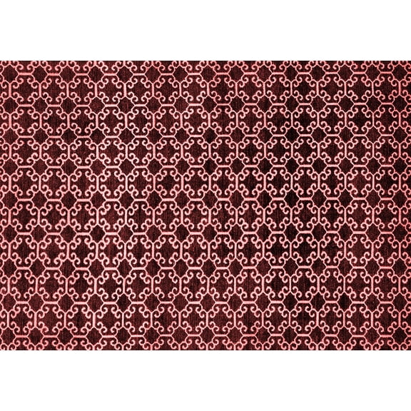 Ahgly Company Indoor Rectangle Abstract Red Modern Area Rugs, 5' x 7'