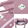 thumbnail image 5 of JISEN Corduroy Tote Bag for Women with Reinforced Strap for College Travel Pink, 5 of 7