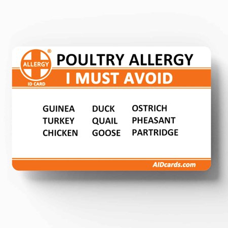 Allergy ID Card - Poultry Allergy