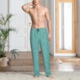 thumbnail image 2 of Honiee Teal Green Glitter for men - a sleek fusion of Straight Pajama Pants, versatile Lounge Pants, and cozy Sleepwear, all rolled into one-Large, 2 of 6