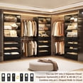 thumbnail image 4 of Homieasy 12-Drawer Customizable L-Shaped Closet System ,8.5-11.5 Ft with 4 Hanging Rods & 3 Tower,Black, 4 of 6