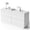 White, variant on Ktaxon Fluted 6 Drawer Double Dresser Wood Dresser Storage Cabinet Drawer Organizer Chest of Drawers for Bedroom, Black