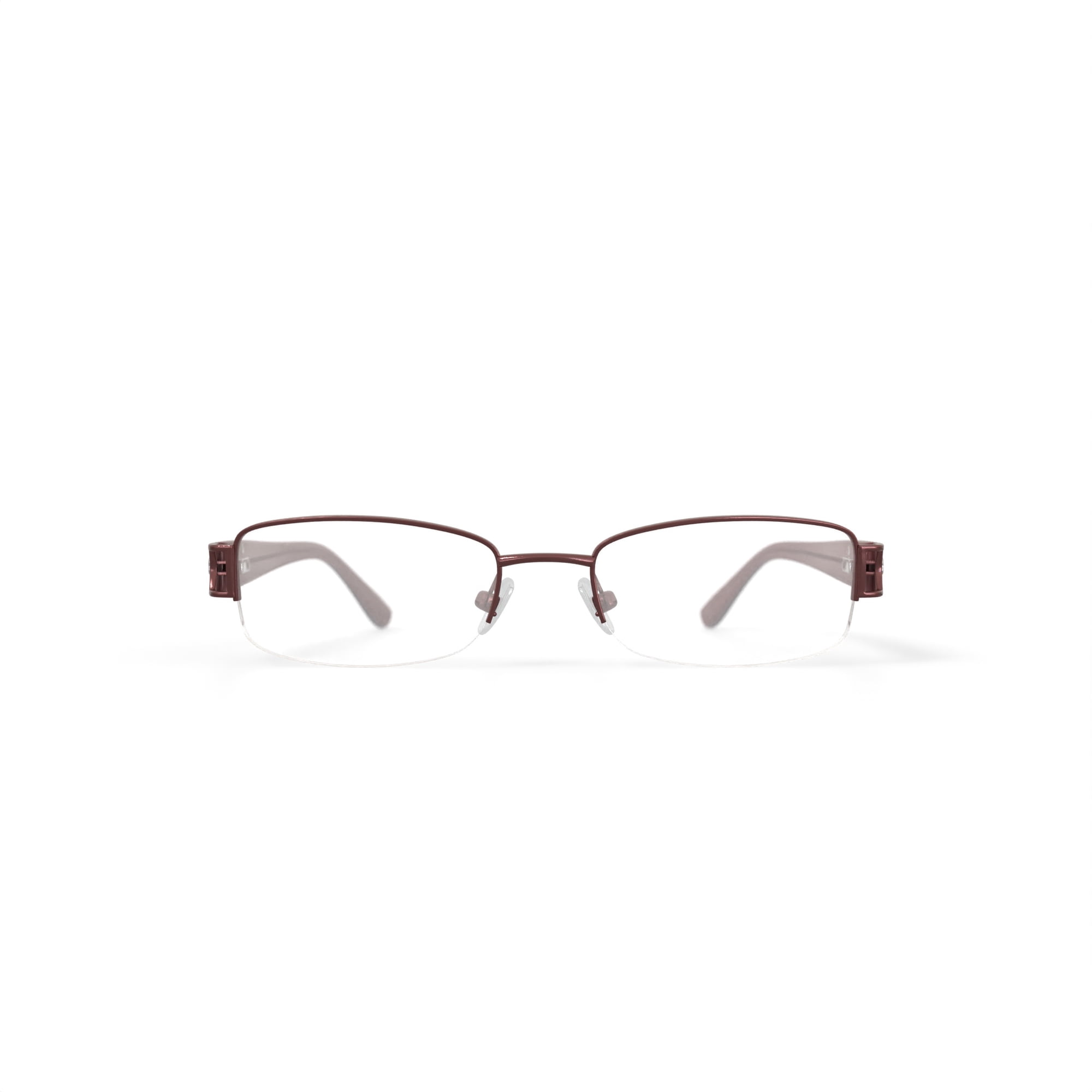 Luxe Women's WLO326 Rectangular Rectangular Prescription Eyeglasses with Case, Blush
