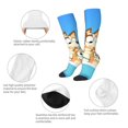thumbnail image 4 of Saiise Bluey Funny Socks Men Women Boys Kids Adults Novelty Graphic Crew Tube Socks Crazy Design Casual Dress Socks for Sports,Running,Travel, 4 of 7