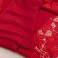thumbnail image 6 of Ohufall Plus Size Underwear for Women Sexy Solid Color Floral Printed Lace High Waist Panty Stretchy Breathable Bikini Brief, 6 of 8
