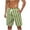 Green, variant on fatyb Beach Shorts for Men Plaid Print Drawstring Casual Shorts Lightweight Mens Summer Vacation Shorts