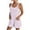 Pink, variant on Akafmk Women Summer Jumpsuits Shorts Casual Stripe Print Overalls Adjustable Loose Rompers with Pockets Pink L