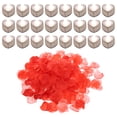 thumbnail image 1 of Unique Bargains Bougies LED en Forme de Cœur Sans Flamme, Lumière Blanche avec Pétales de Rose Rouges Artificiels, Lot de 24, 1 of 7