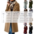 thumbnail image 3 of Smsaxvxz Women’s Notched Lapel Double Breasted Pea Coat Long Coats Fall Winter Jackets 2026 Black XL, 3 of 9