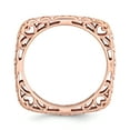 thumbnail image 2 of Sterling Silver Polished Pink-Plate Square Ring, 2 of 7