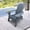 DGray-Hole, variant on ArisingAsia All Weather Adirondack Chairs, Polyresin Wood Adirondack Chair with an hole to hold umbrella on the arm, 250lbs Static Weight Capacity, 2set Red