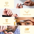 thumbnail image 4 of MORGLES 9Pcs Tweezers & Nail Clipper Set - Stainless Steel Kit with Scissors, File & Leather Case, for Facial Hair, Ingrown Hair, Manicure - Gift for Women Men, 4 of 7