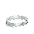 thumbnail image 4 of Beautiful High Polish Repeating Circle Ring .925 Sterling Silver Band Jewelry Female Male Size 5, 4 of 4