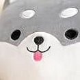 thumbnail image 3 of Lazada Plush Husky Pillow Squishy Dog Toy Soft Stuffed Animal Pillow Toys Gray 15", 3 of 6