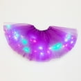 thumbnail image 2 of JINMGG Womens Plus Size Clearance $5 Women 3 Level Mesh Tulle Skirt Princess Skirt with LED Small Bulb Skirt Dark Purple, 2 of 3