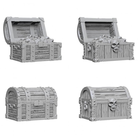 WizKids: Deep Cuts Unpainted Miniatures: Chests