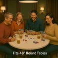 thumbnail image 3 of Feltectors Felt Tablecloth Poker Table Topper Round Tables Cover 36 to 48 inches- Ivory, 3 of 7